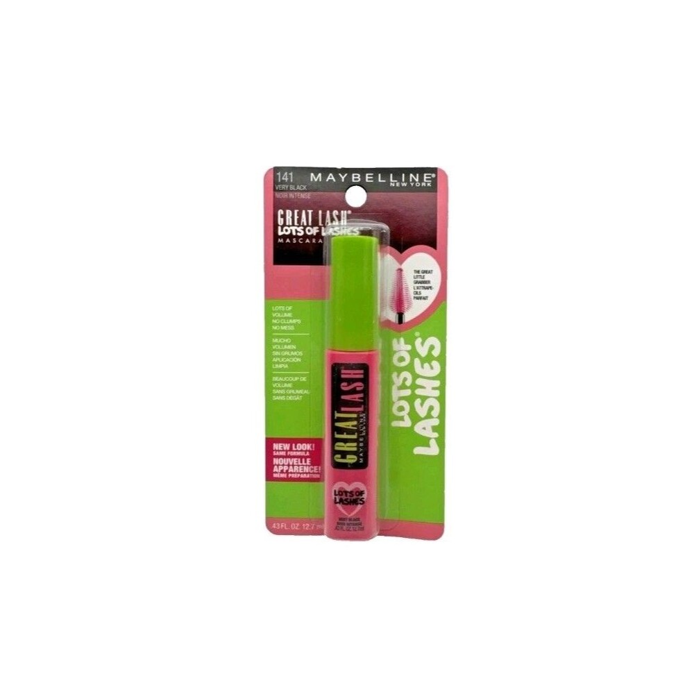Maybelline Great Lash Lots of Lashes Washable Mascara – 141 Very Black – New